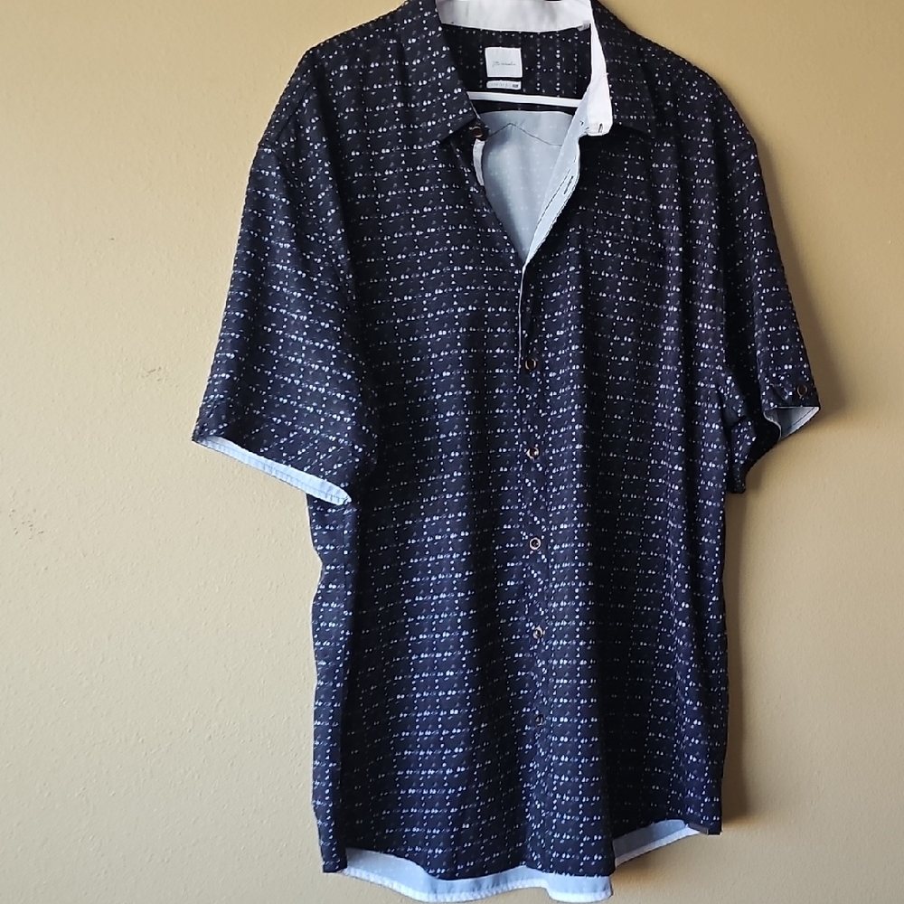 Black and White Casual Button Down Shirt